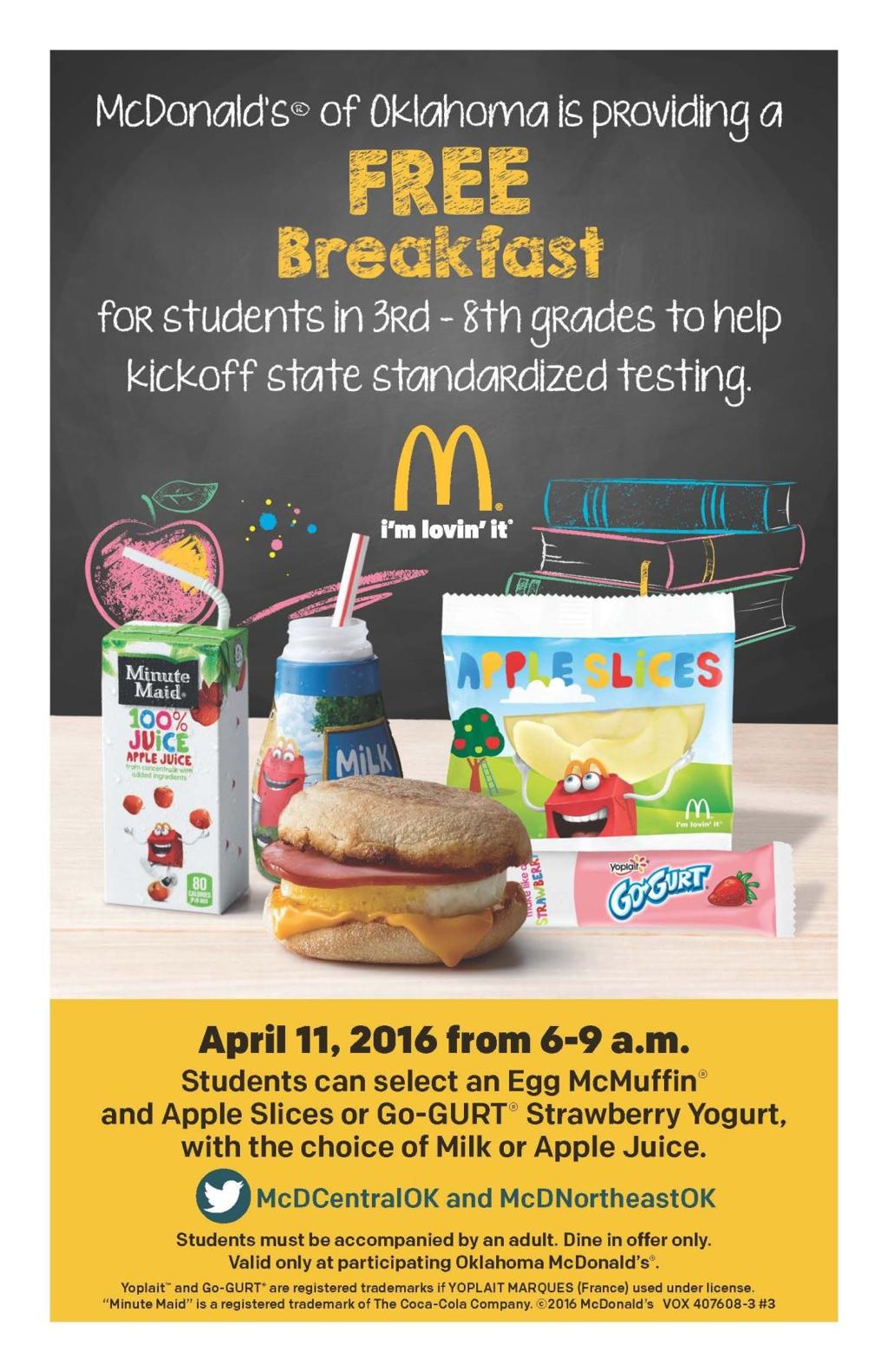 McDonald's in Oklahoma to serve free breakfast to students ...
