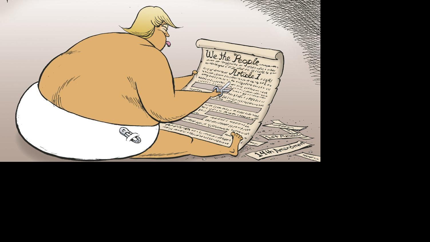 Bruce Plante Cartoon Trump And The Constitution Columnists Tulsaworld Com