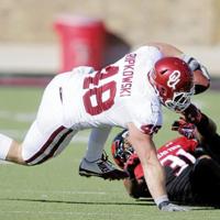 Oklahoma’s Aaron Ripkowski presented the 2014 Don Key Award