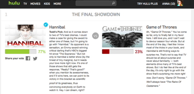 Prairie Nerds Hannibal Beating Game Of Thrones In Hulu S Best