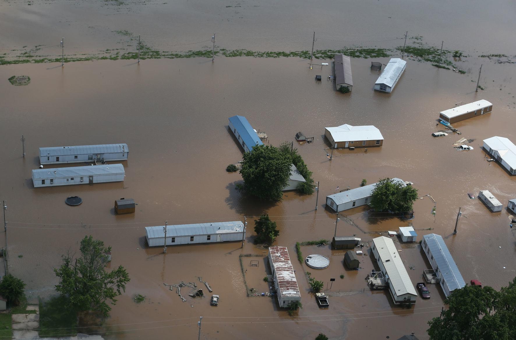 Gallery Aerial views of flooding along the Arkansas River, Skiatook