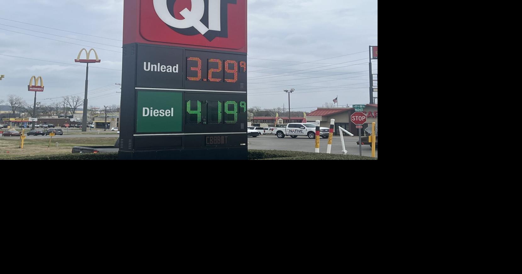 Tulsa gas prices top $3 per gallon for first time since 2024