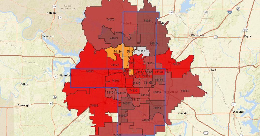 Tulsa County has 23 ZIP codes, including Owasso, Collinsville, at ...