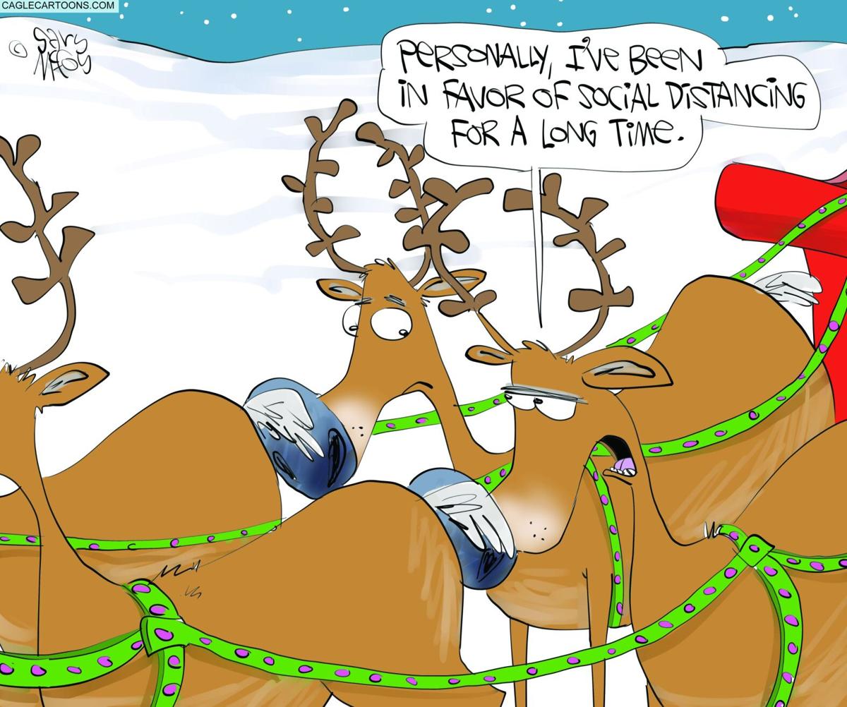Syndicated Cartoon: Reindeer Distancing Syndicated Cartoon: Reindeer Distancing