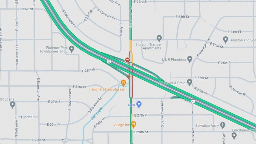 Harvard Rd Exit Harvard at Broken Arrow Expressway: 4-way stop through April