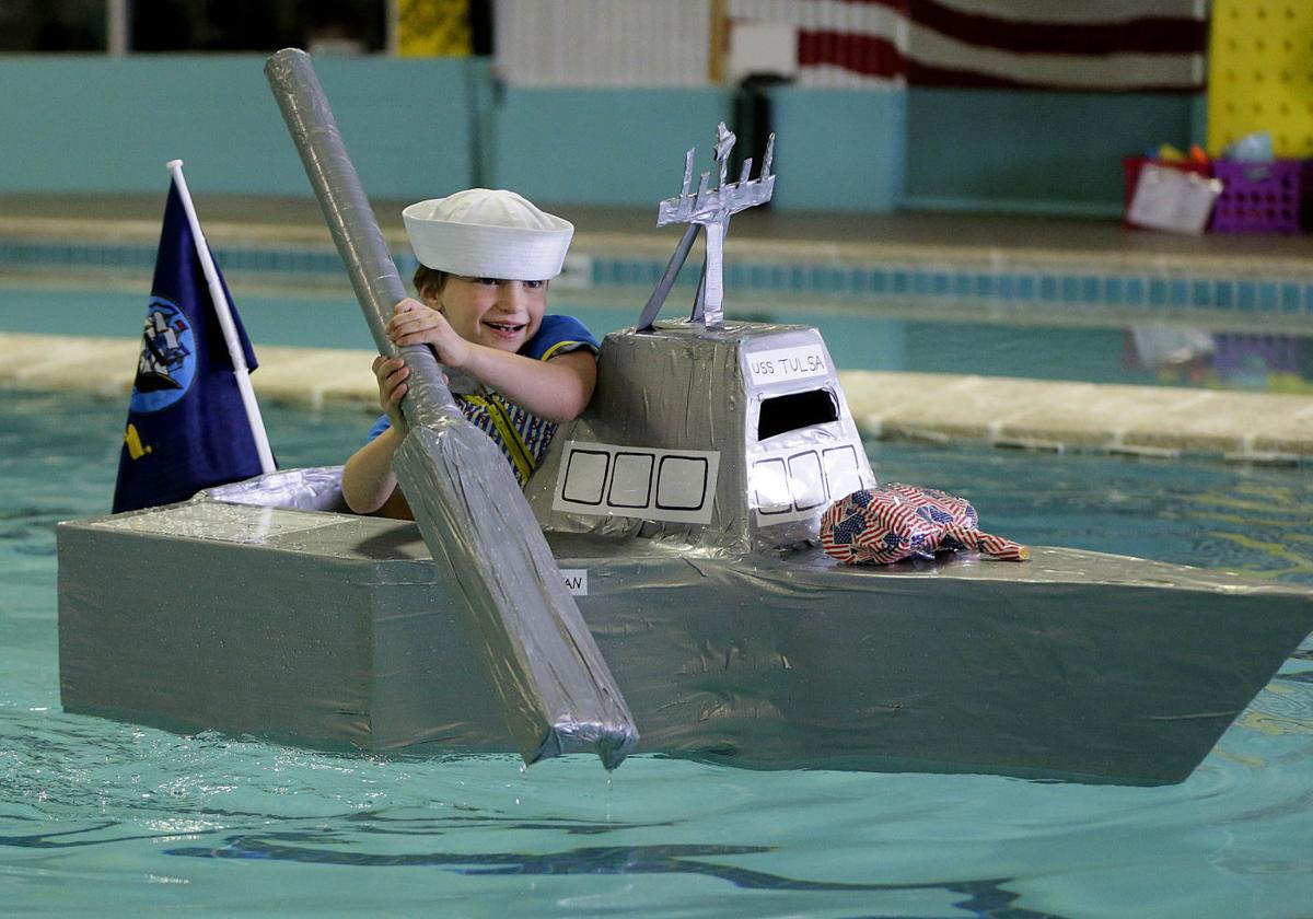 Test drive: Students race boats made from cardboard, duct ...
