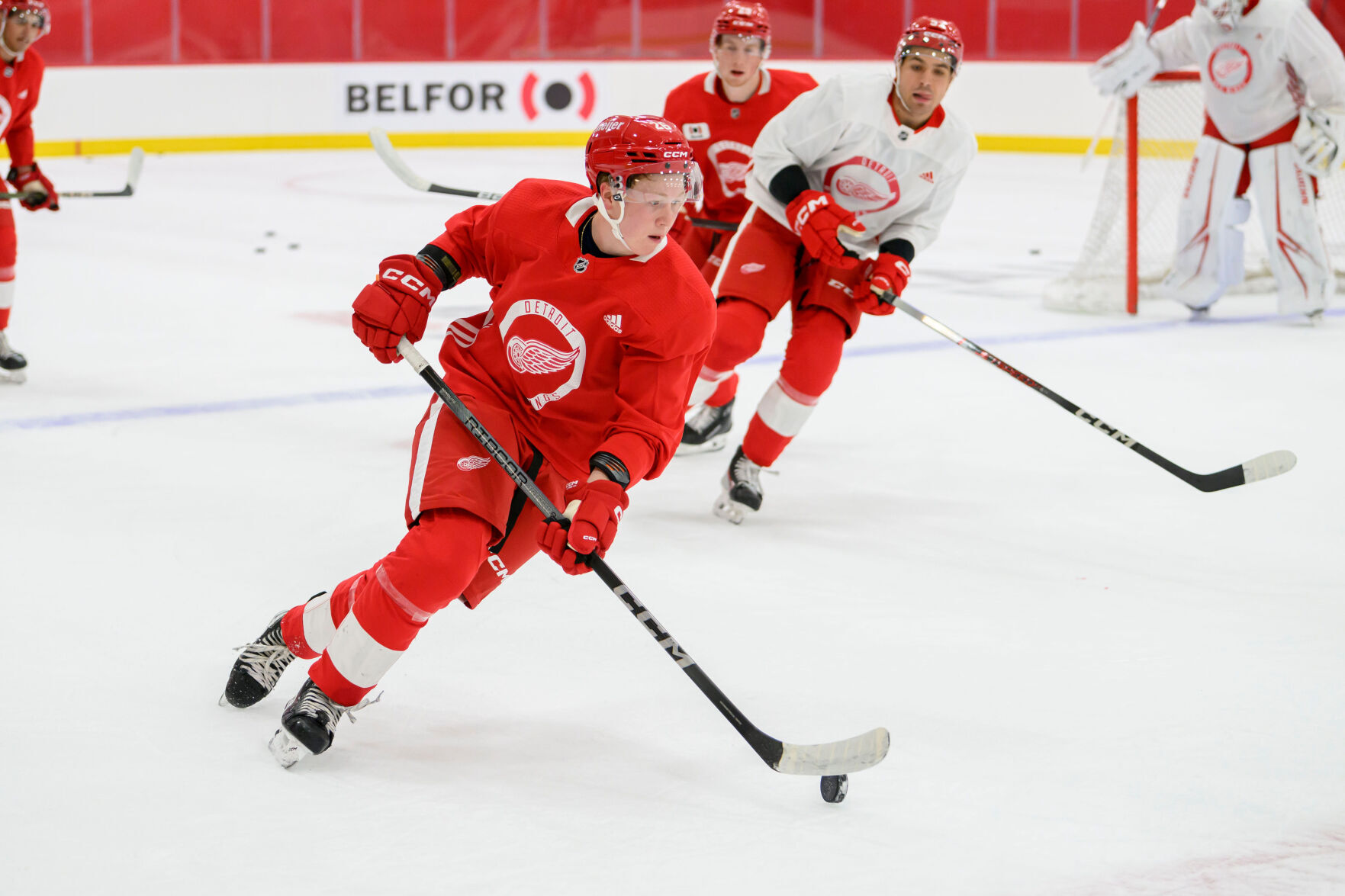 Forward Max Plante was a second-round pick by the Red Wings in 2024.