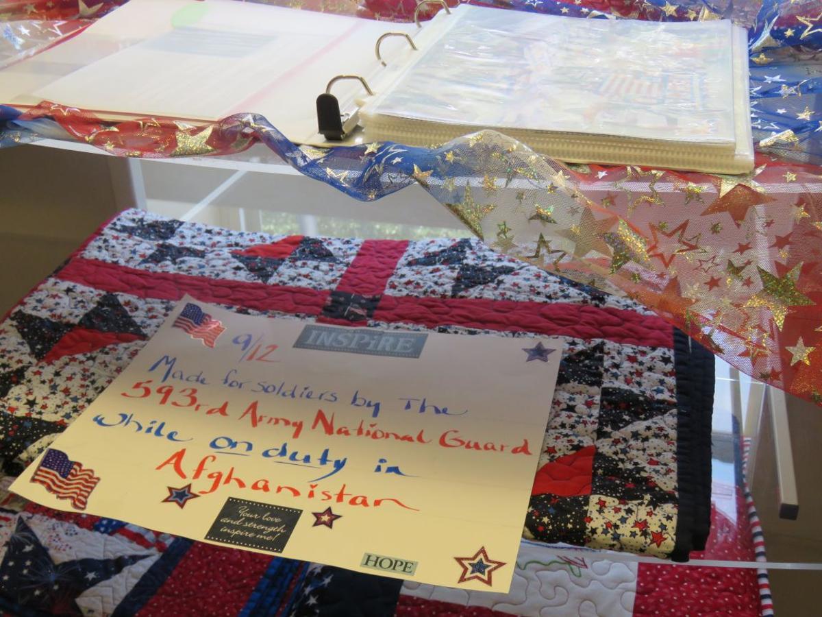 Quilts of Valor made by local organization