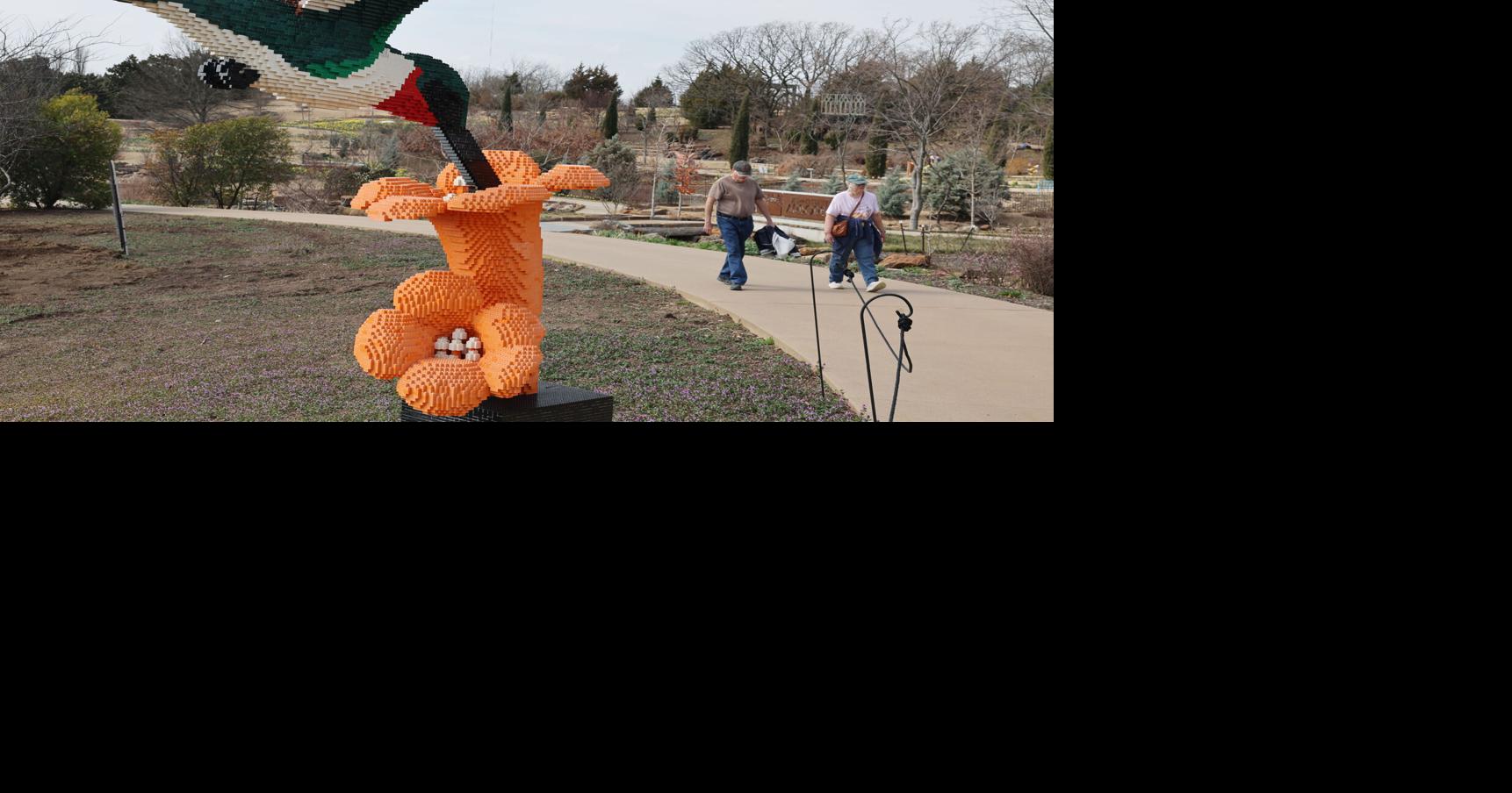 LEGO creations blend into nature at Tulsa Botanic Garden