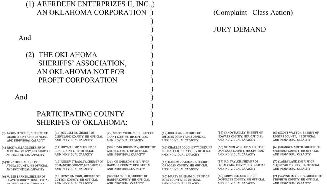 Plaintiffs Suing Every Oklahoma Sheriff File Injunction To Avoid