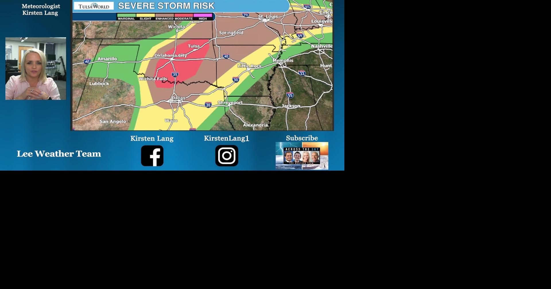 Tornado watch issued for Tulsa, Meteorologist Kirsten Lang has more with the forecast