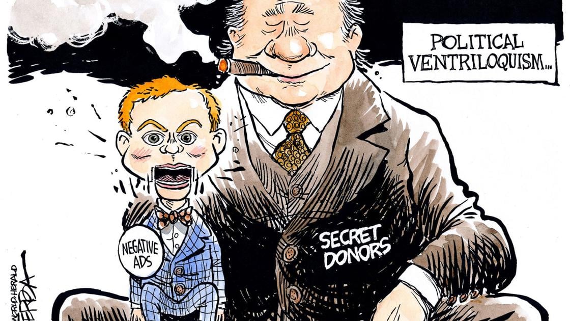Syndicated cartoon: Negative campaign ads; secret donors; dark money | Columnists | tulsaworld.com