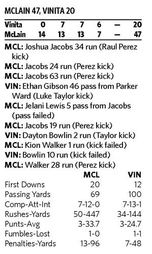 McLain's Jacobs a one-man show in rout of Vinita
