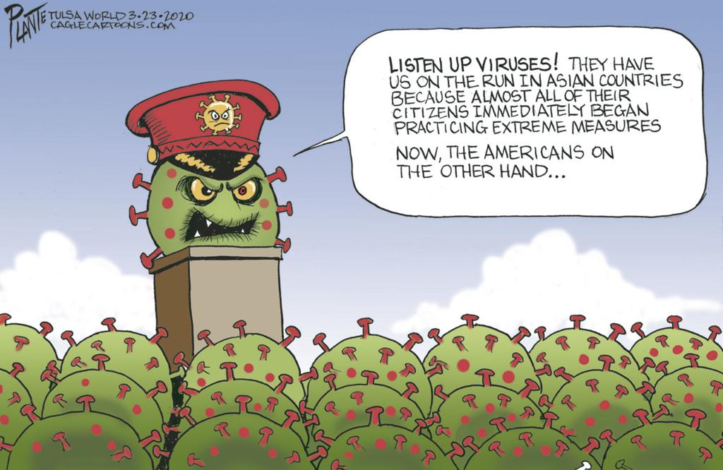 Bruce Plante cartoon: Is the coronavirus winning? | Columnists |  tulsaworld.com