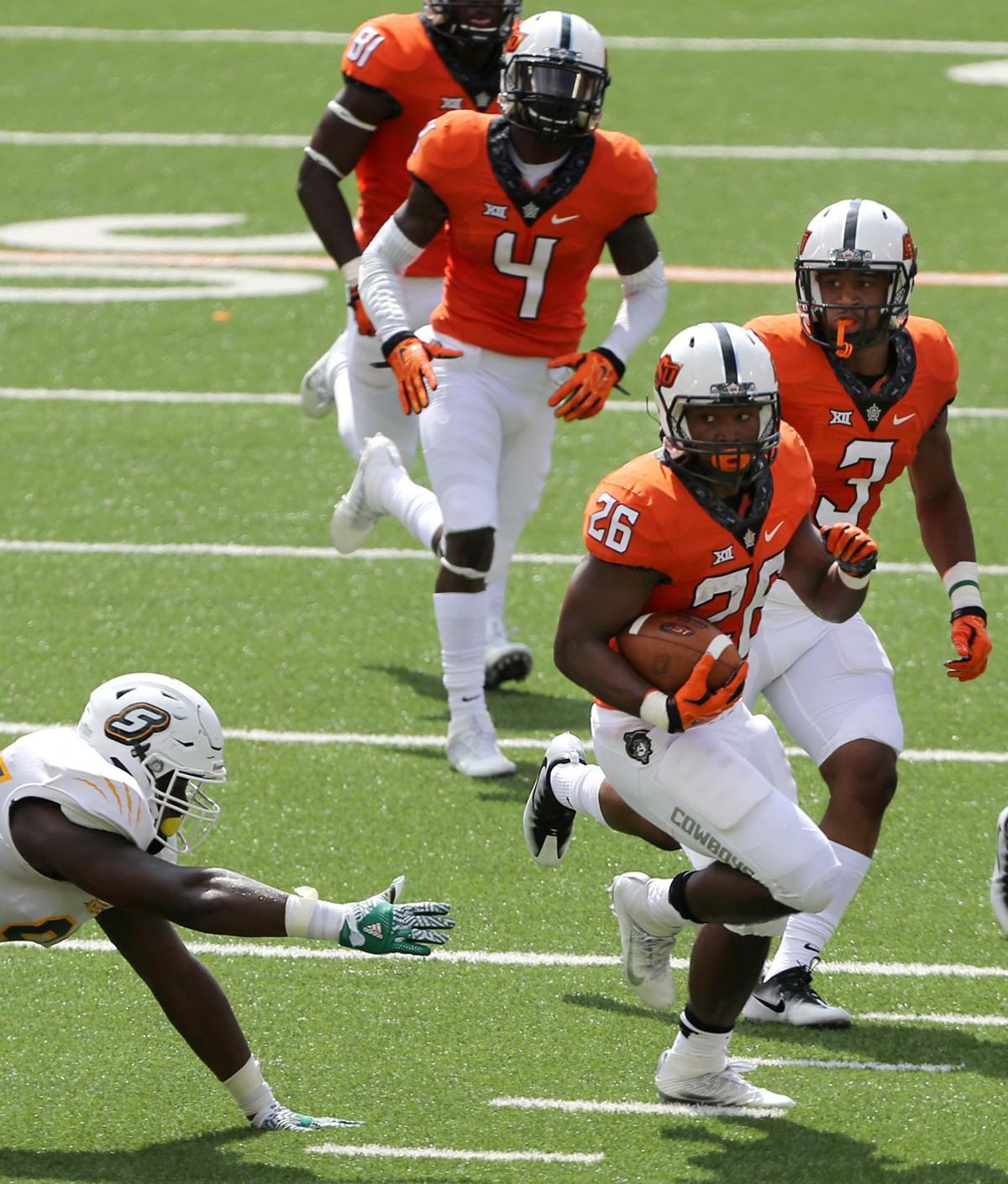 Oklahoma State football: Barry J. Sanders earns Big 12 ... #26, rb, oklahoma state cowboys.