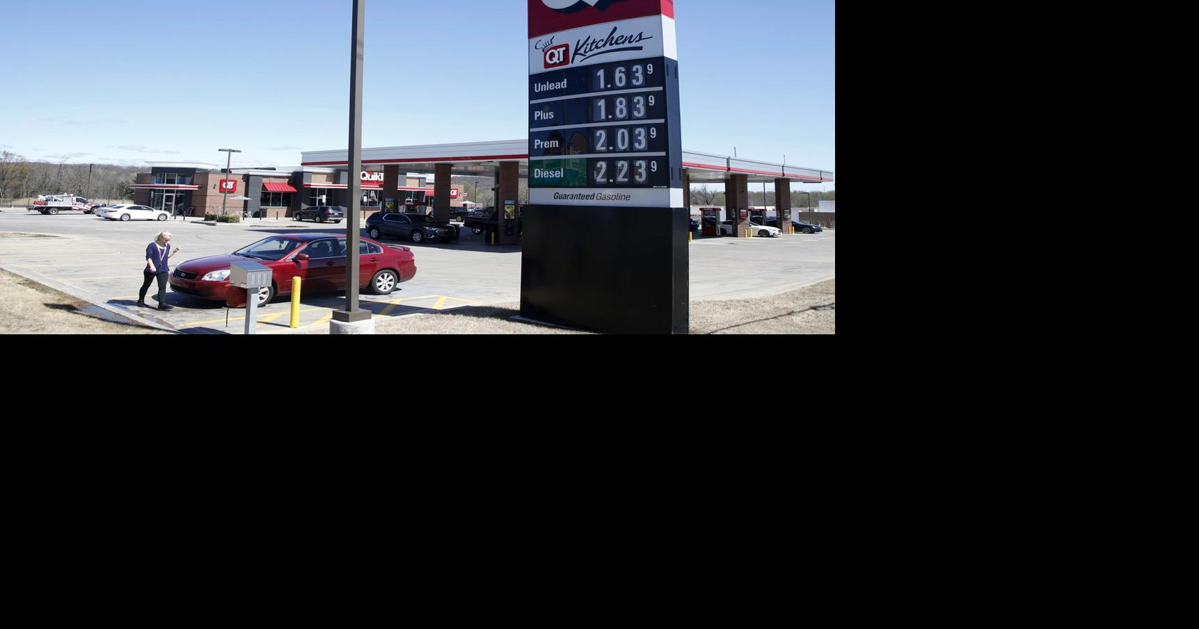 Average gas prices in Tulsa down 38 cents per gallon from a month ago