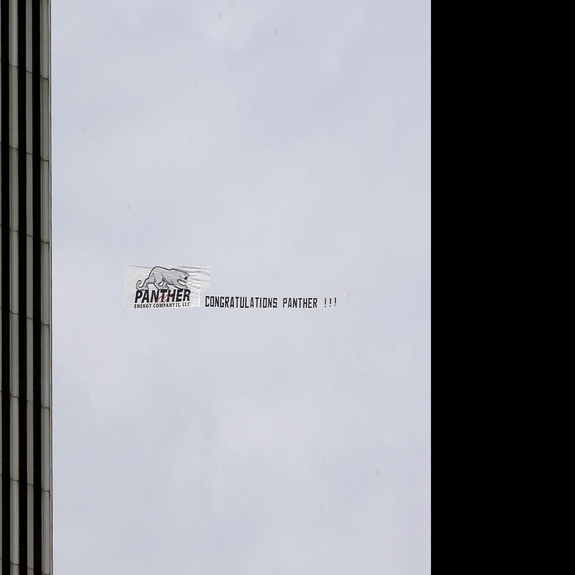 Plane Flies Around Downtown With Message Congratulating Panther
