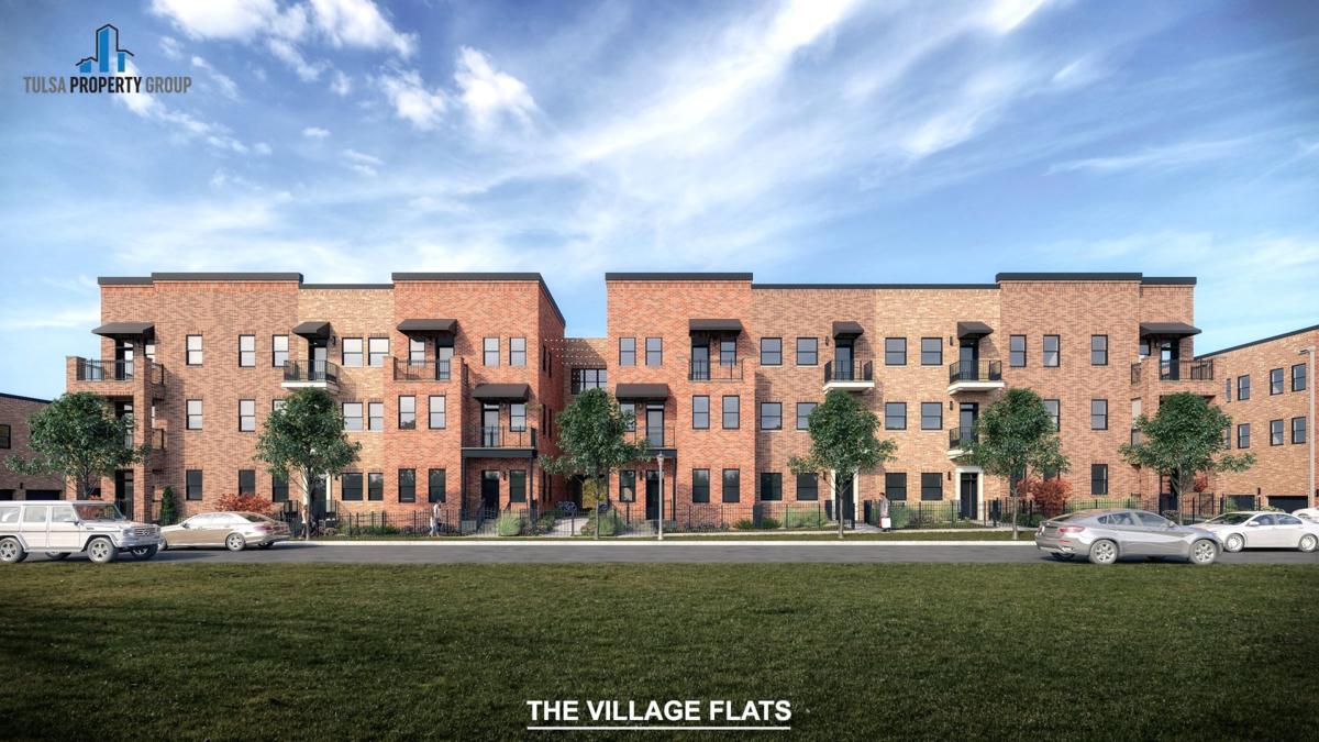 Multi Family Development With Park Setting Breaks Ground Next To A Rendering Shows Village Flats New Multifamily Development Near Centennial Park In Tulsa Property Group Broke Ground Friday On The Complex