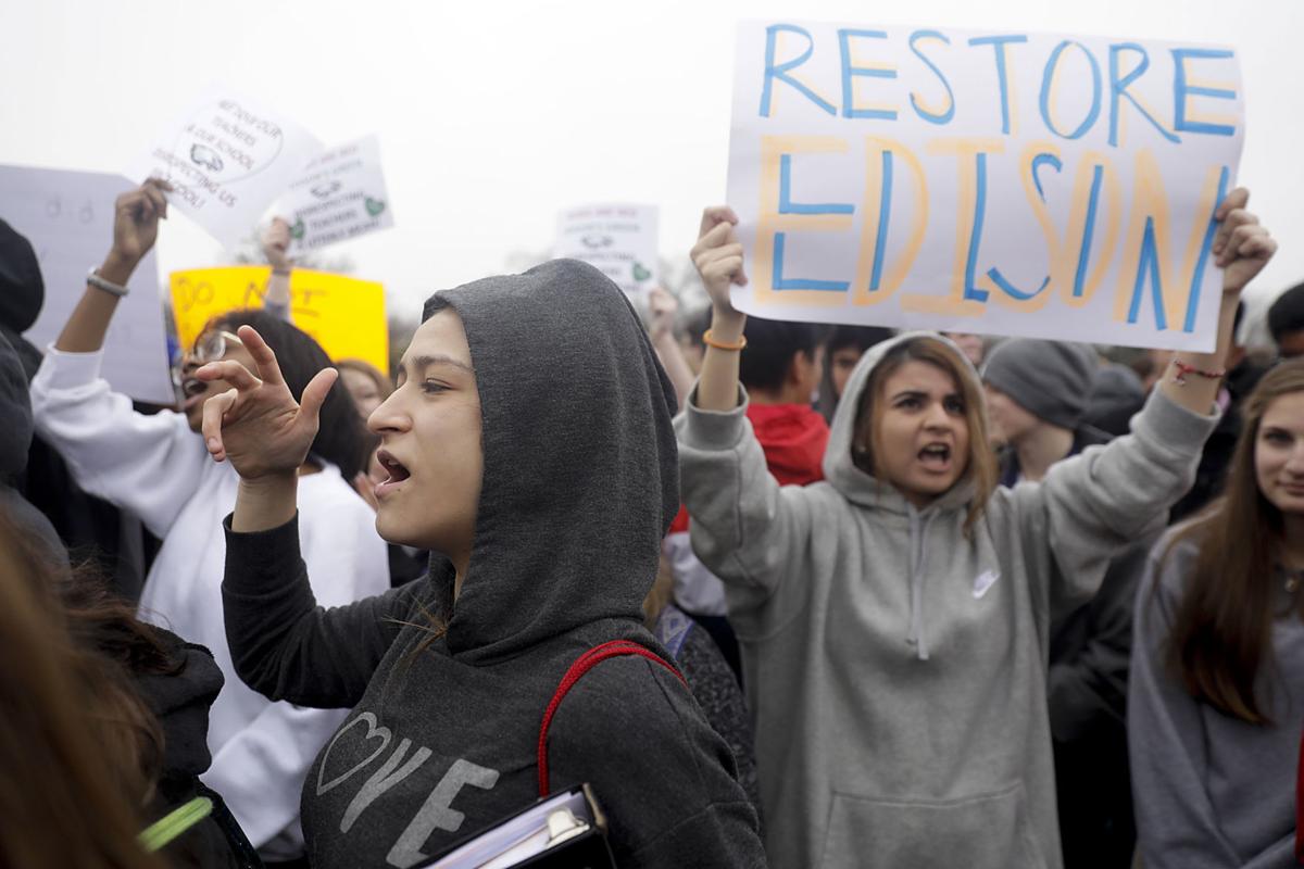 Hundreds Of Edison Students Walk Out Of Class To Protest