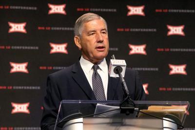 Big 12 commissioner Bob Bowlsby speaks during Big 12 media days at AT&T Stadium in Arlington, Texas, on July 15, 2019. (copy)