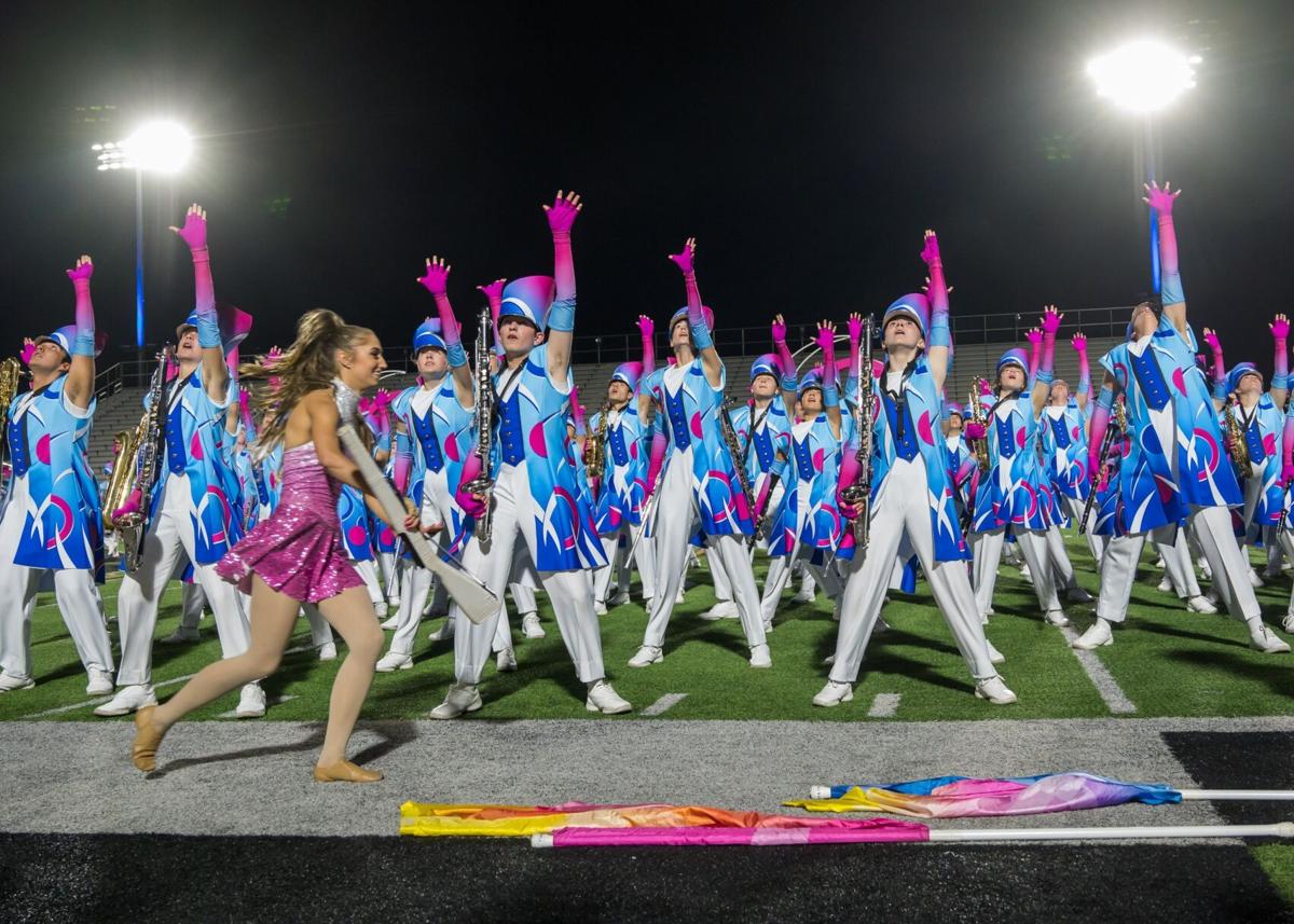 Broken Arrow's colorguard uniforms! The show is called 'Surrender to Hope'  : r/marchingband