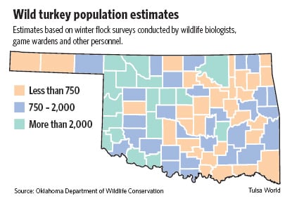 us wild turkey population density map