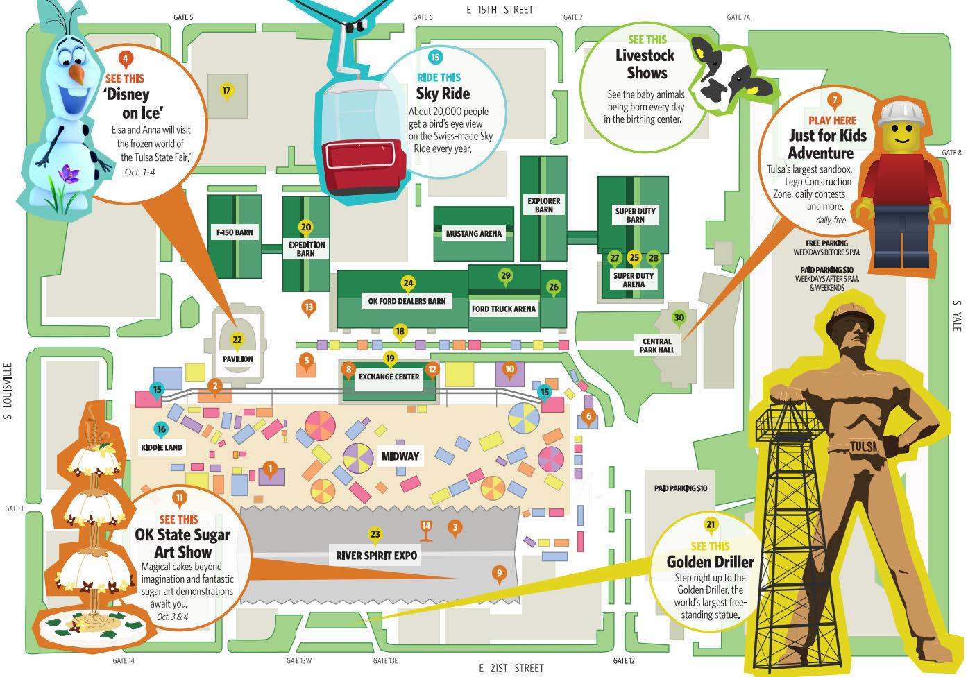 Tulsa State Fairgrounds Map State Fair Guide 2015 | | Tulsaworld.com Tulsa State Fairgrounds Map State Fair Guide 2015 | | Tulsaworld.com