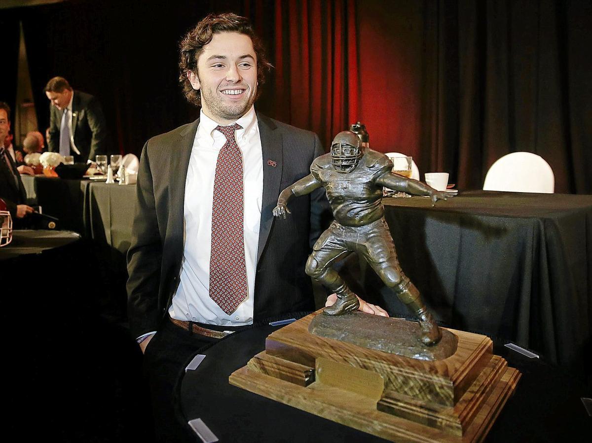 OU Sports Baker Mayfield won Burlsworth Trophy. Here