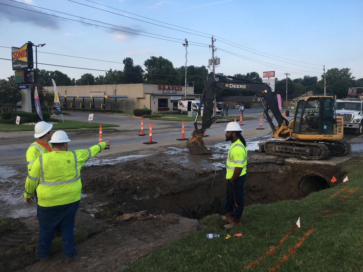 Waterline break closes lanes, affects businesses near 51st and Yale
