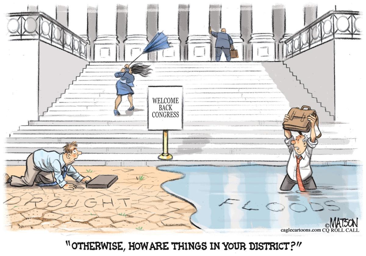Cartoon: Flood to drought congressional districts