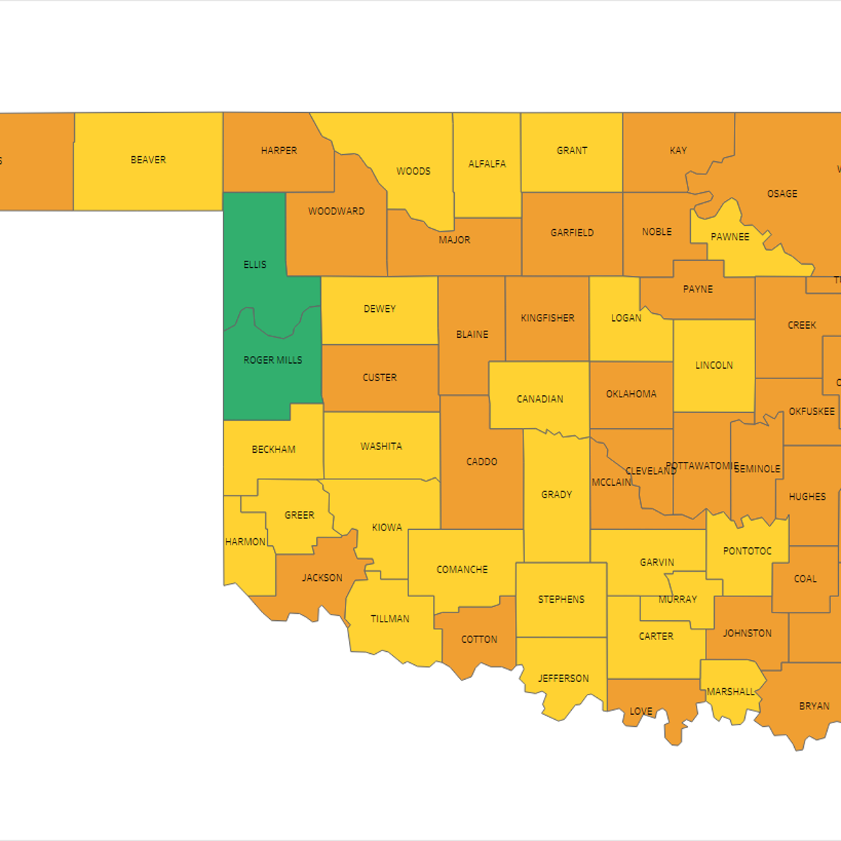 Color Coded Covid Maps Oklahomans Can Take Their Pick Of Versions Govt And Politics Tulsaworld Com