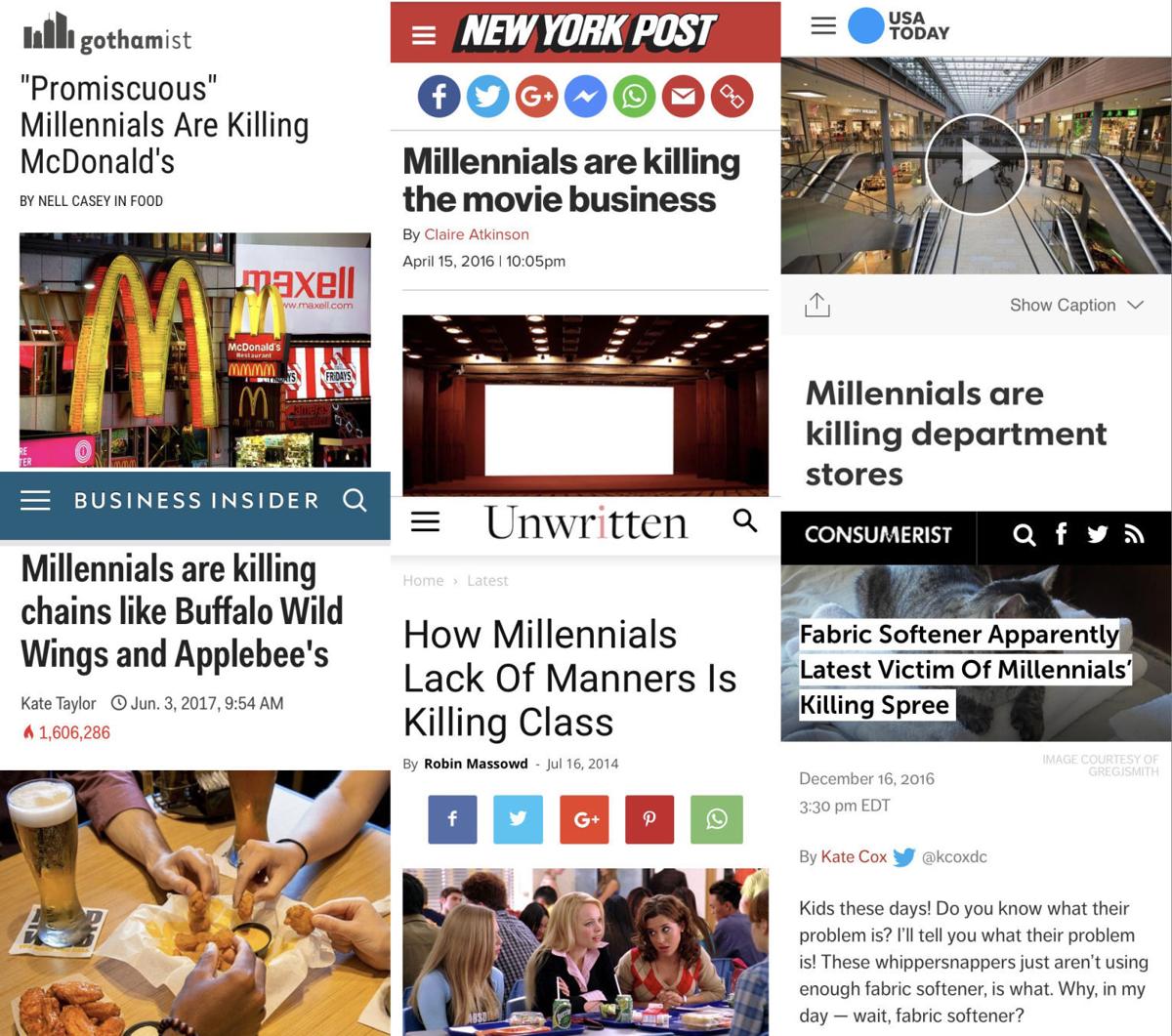 Image result for millennials are killing