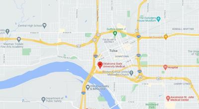 OSU Medical Center Tulsa locator map