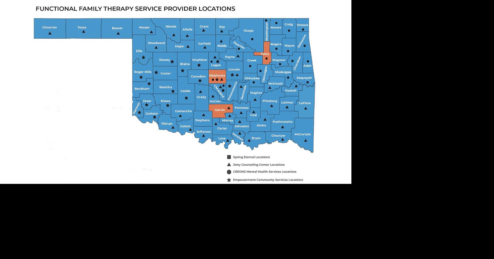 Functional Family Therapy strategies employed to help troubled youths in Oklahoma