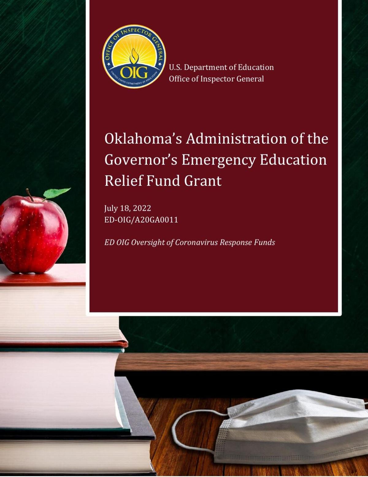 Read the audit report on Oklahoma’s administration of the Governor’s Emergency Education Relief Fund grant