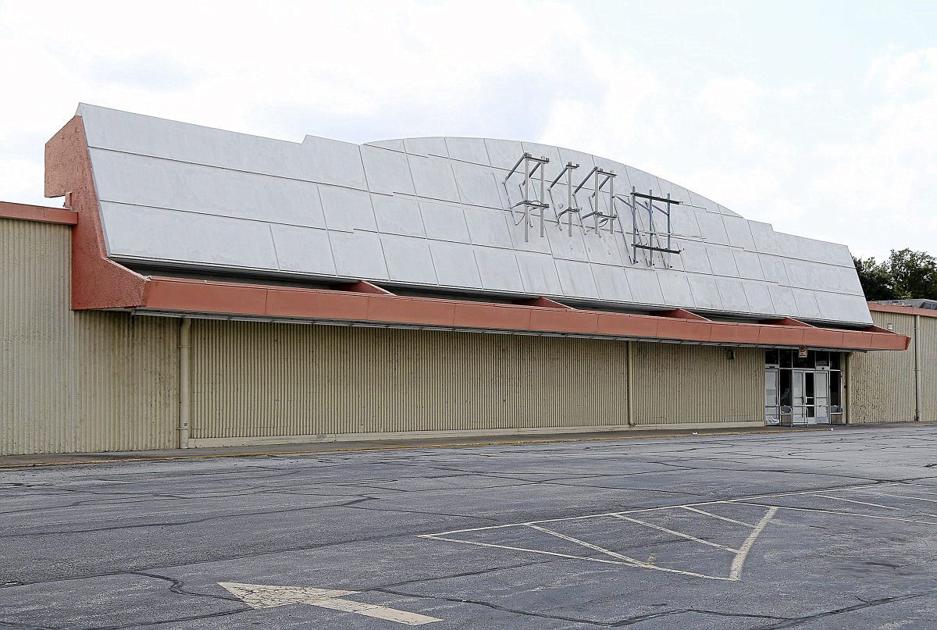 kmart sign letter two Lobby divided being Vacated Hobby Kmart into stores: