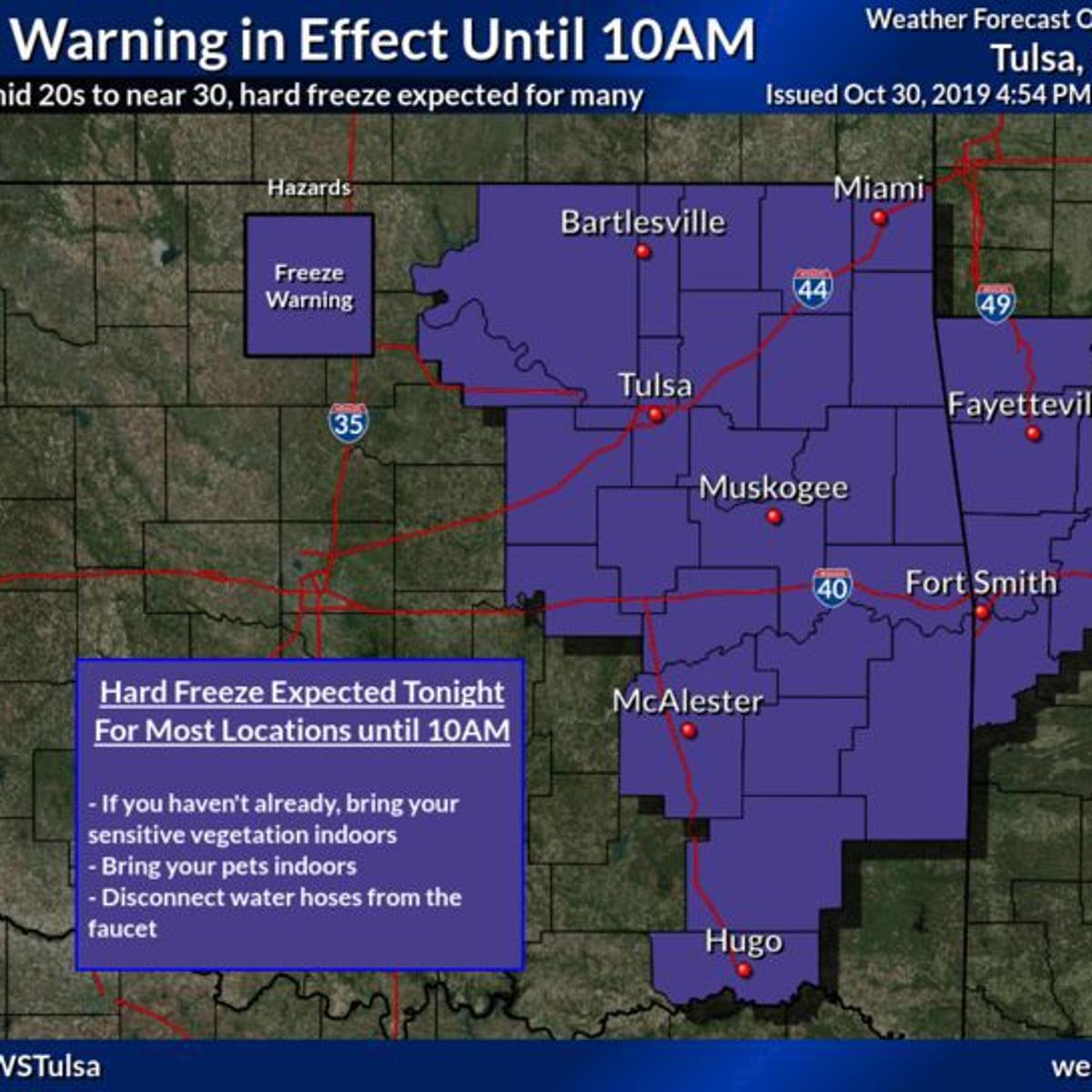 First Hard Freeze Of Season Expected Tonight Local News