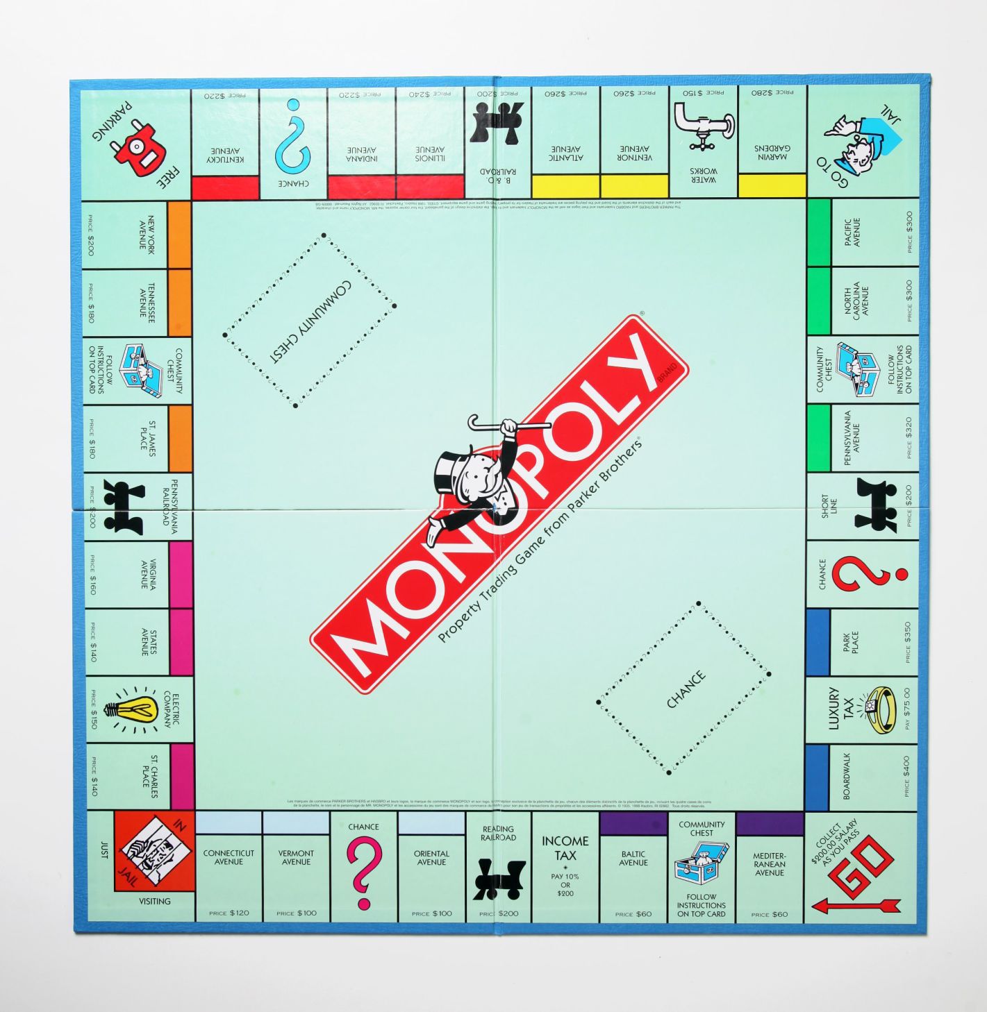 monopoly board monopoly property cards original