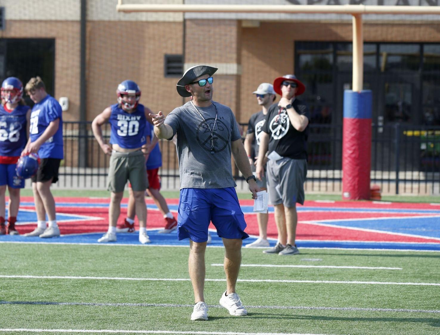 Photos Opening day of football practice for Bixby Spartans