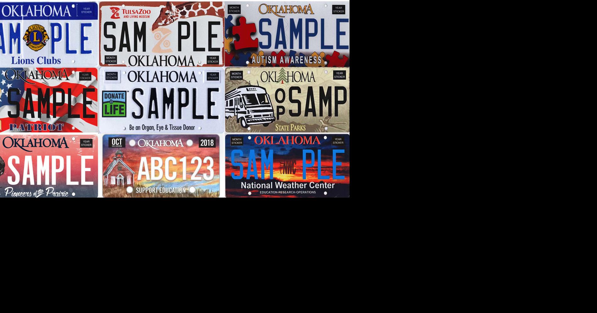 A look at Oklahoma's most popular specialty license plates in 2018