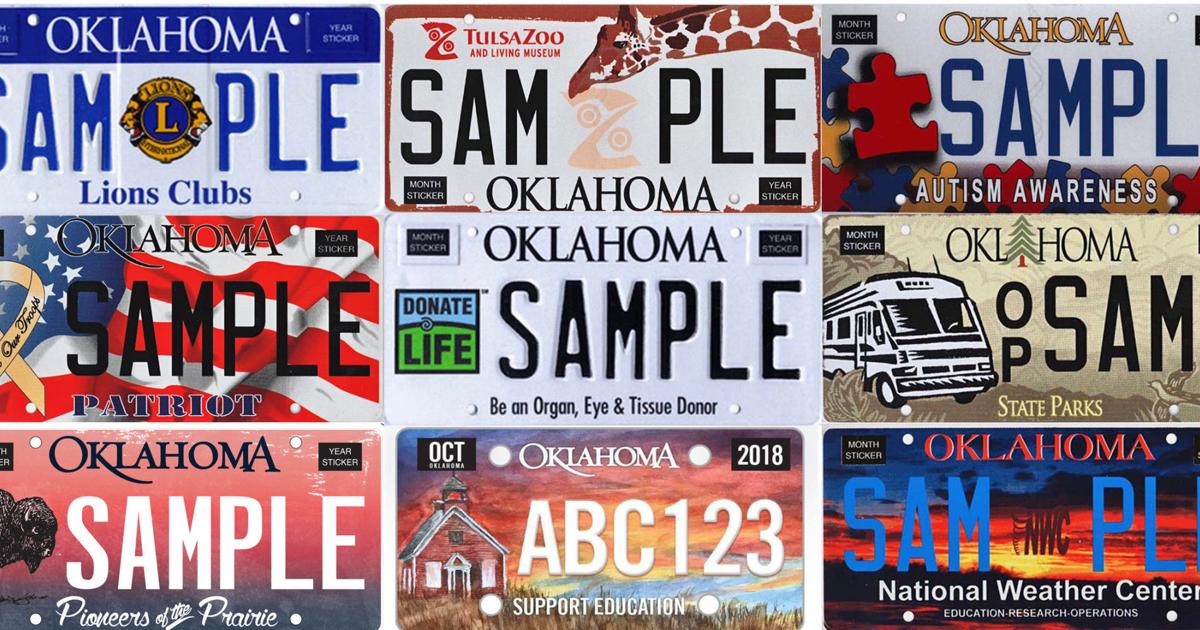 A look at Oklahoma's most popular specialty license plates in 2018