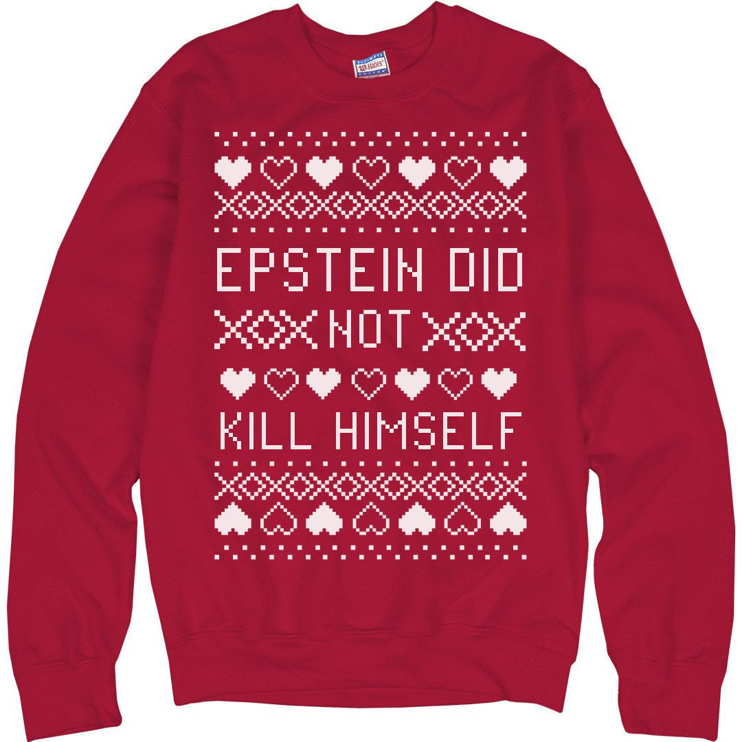 epstein didnt kill himself ugly christmas sweater