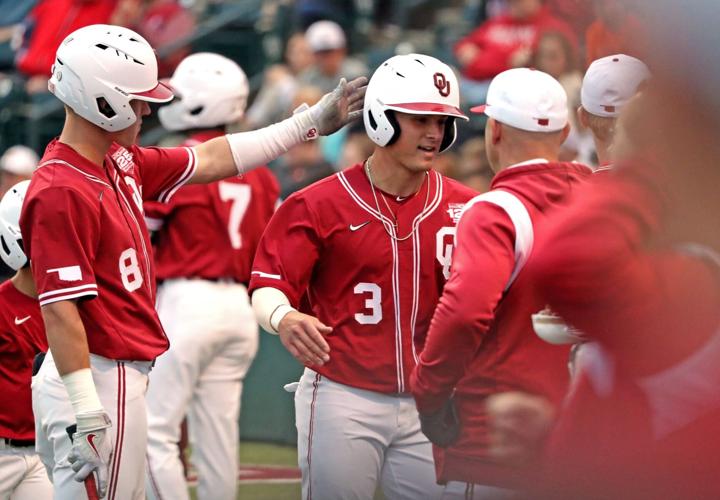 Baseball vs. OSU - Big 12 Championship - Image 17: Oklahoma Baseball vs. Oklahoma  State in the first round of the 2023 Phillips 66 Big 12 Baseball  Championship at Globe Life Field