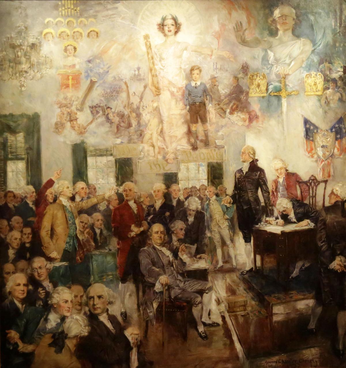 Rarely Seen Painting Of Constitution S Signing Goes On Display At