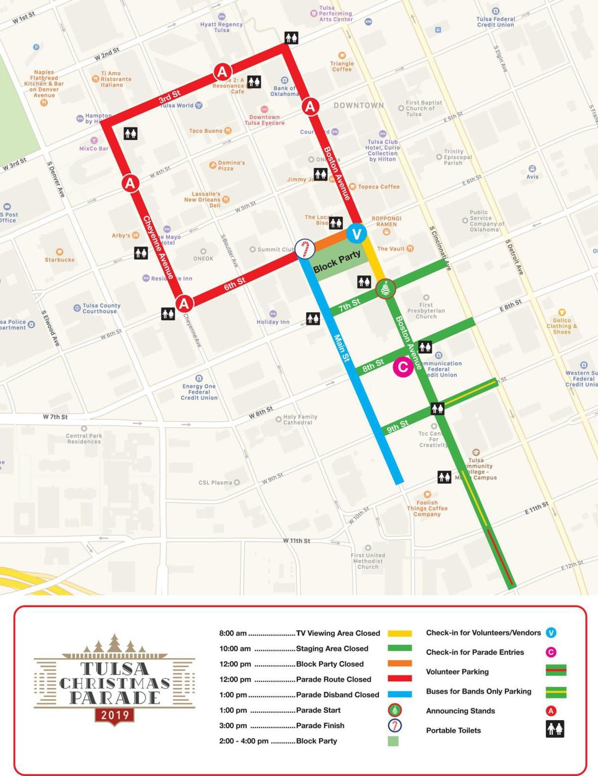 Tulsa Parade Map