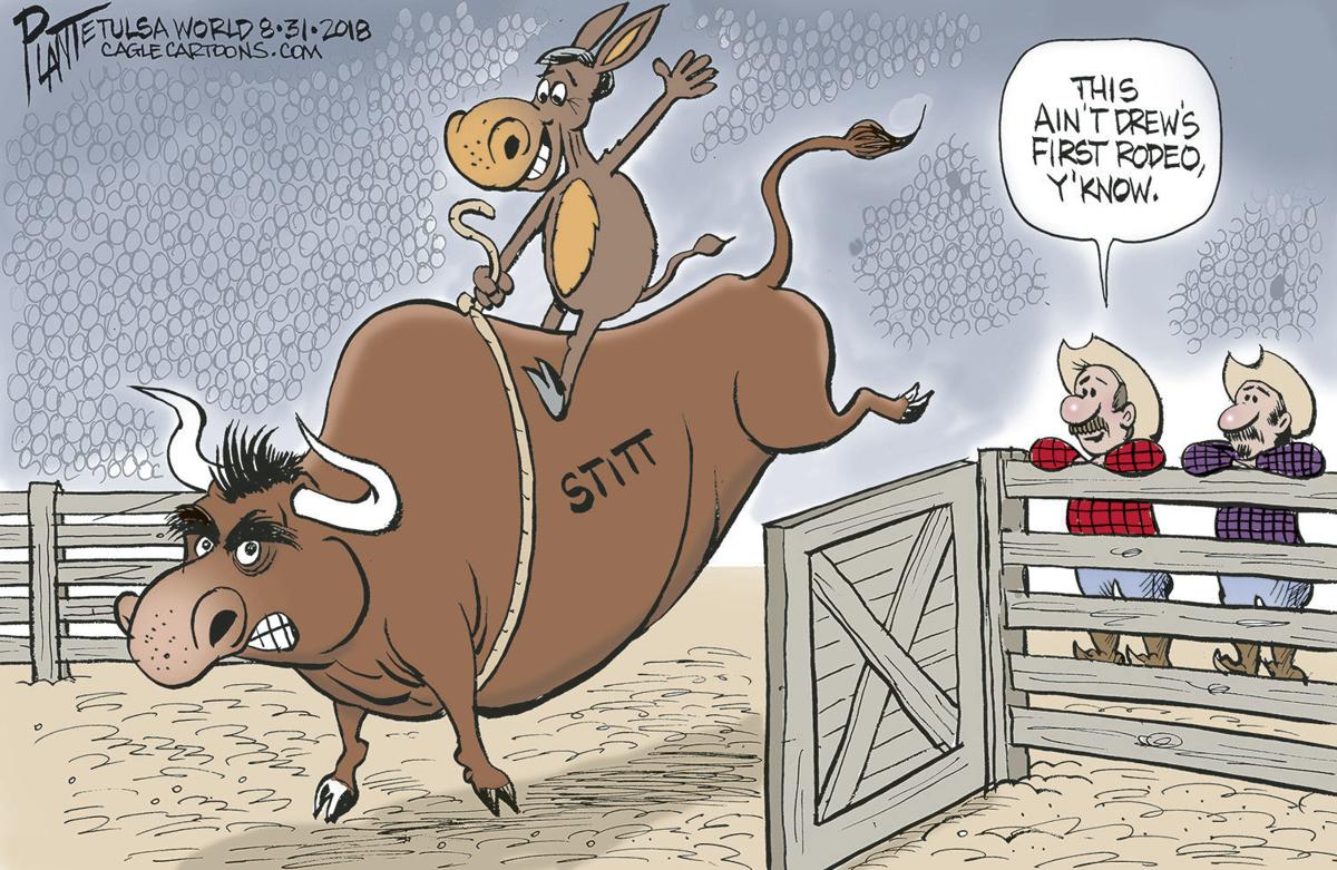 Bruce Plante Cartoon: The Bull and the Donkey