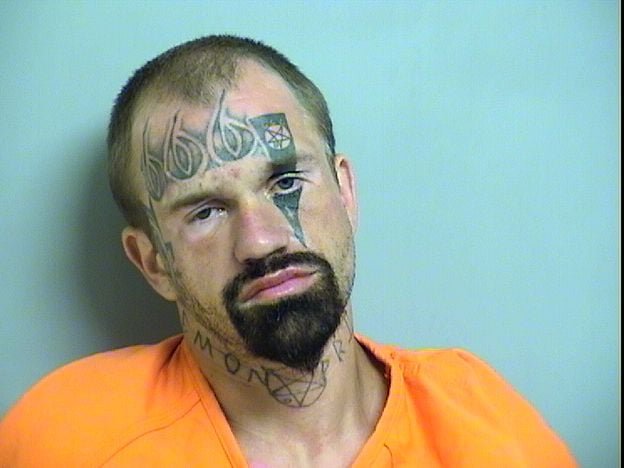 Man with unusual facial tattoo jailed in Tulsa on public intoxication  complaint