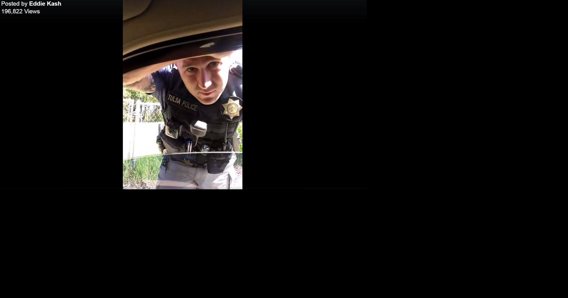 Video of man cursing at Tulsa police officer goes viral