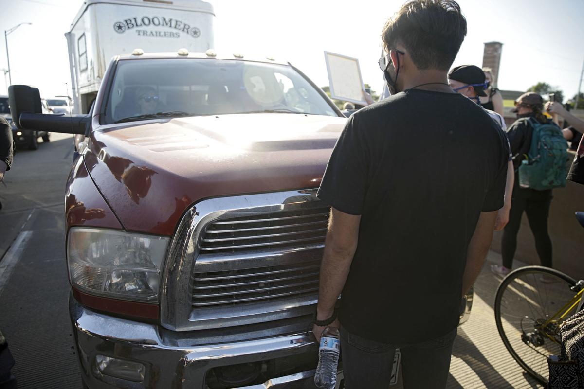 Okla. man paralyzed after falling off highway during protest