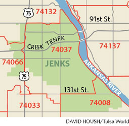 Jenks Zip Code Map Jenks seeks same ZIP code | Archive | tulsaworld.com